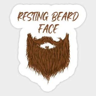 Resting Beard Face Sticker